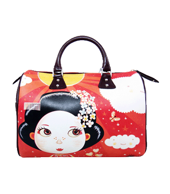 Gaby Geisha Dk illustrated bag