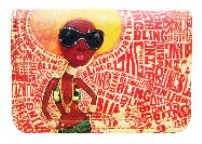 Christina — Bling Red With Cognac Leather