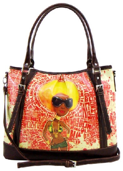 Emma — Bling Red With Brown PVC