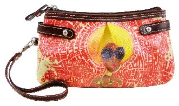 Ellen — Bling Red With Brown PVC